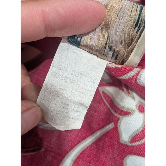 Vintage Hilo Hattie Hawaiian Button Up Shirt Women Size XL USA Hibiscus Tropical - Picture 9 of 9